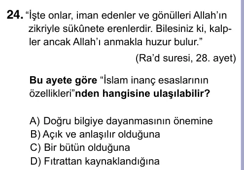 9, 10, 11. Sınıf Sosyal Bilgiler 2023 İOKBS Bursluluk Sınavı 24. Soru görseli