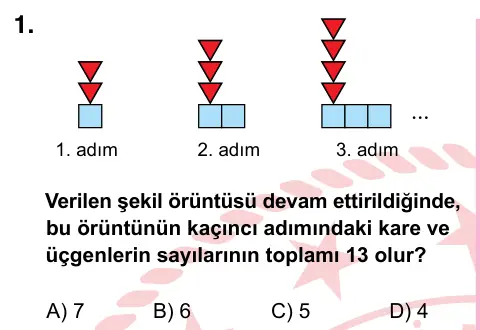 5. Sınıf Matematik 2024 İOKBS Bursluluk Sınavı 1. Soru görseli