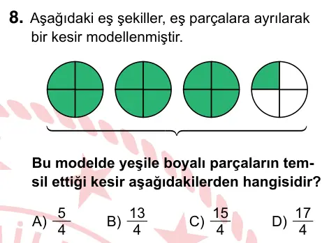 5. Sınıf Matematik 2024 İOKBS Bursluluk Sınavı 8. Soru görseli