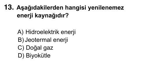 6. Sınıf Fen Bilimleri 2024 İOKBS Bursluluk Sınavı 13. Soru görseli