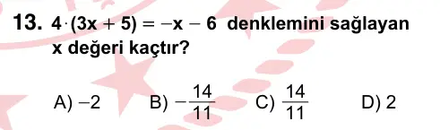 7. Sınıf Matematik 2024 İOKBS Bursluluk Sınavı 13. Soru görseli