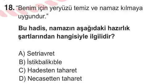 5. Sınıf Sosyal Bilgiler 2025 İOKBS Bursluluk Sınavı 18. Soru görseli