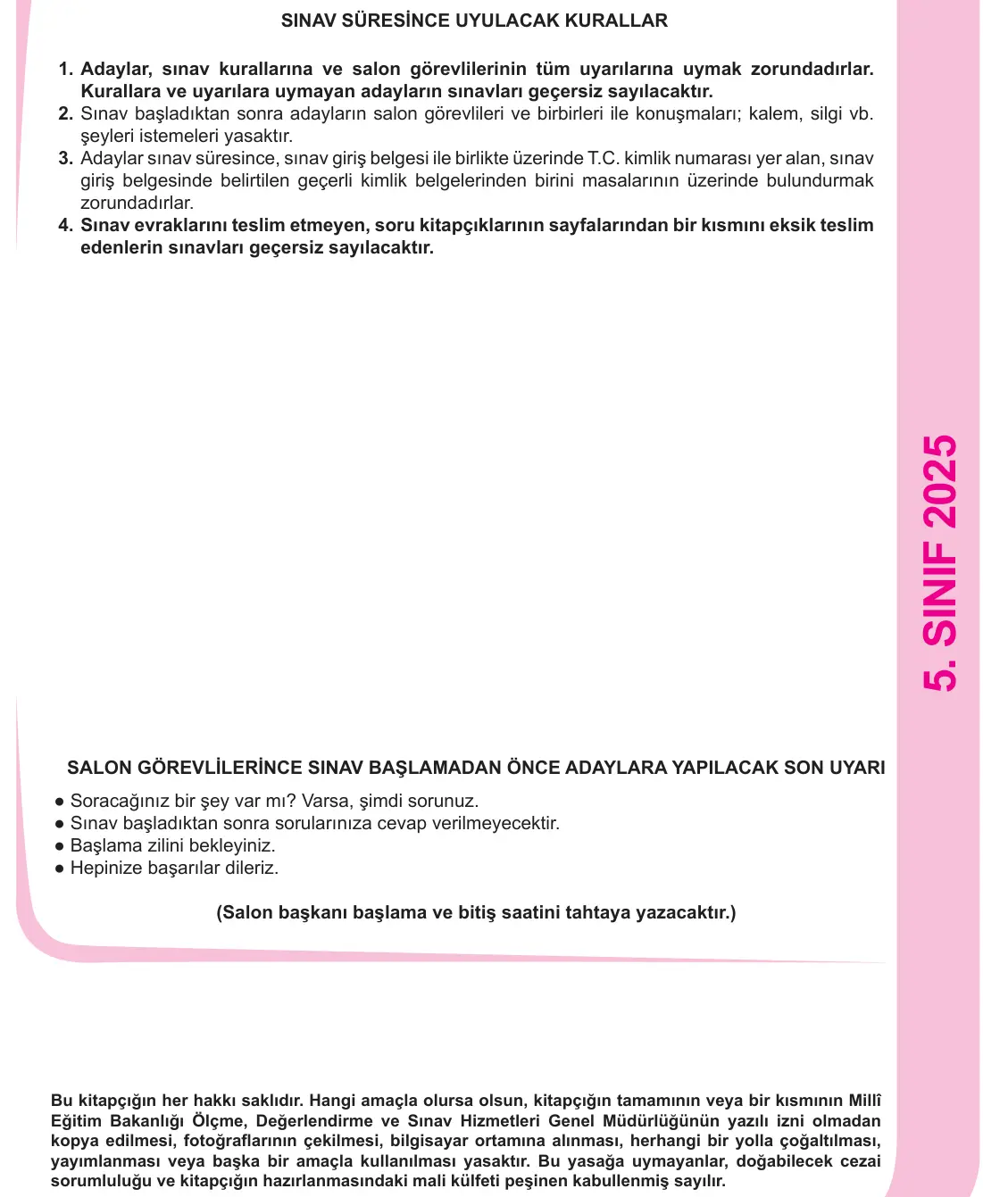 5. Sınıf Sosyal Bilgiler 2025 İOKBS Bursluluk Sınavı 20. Soru görseli (3/3)