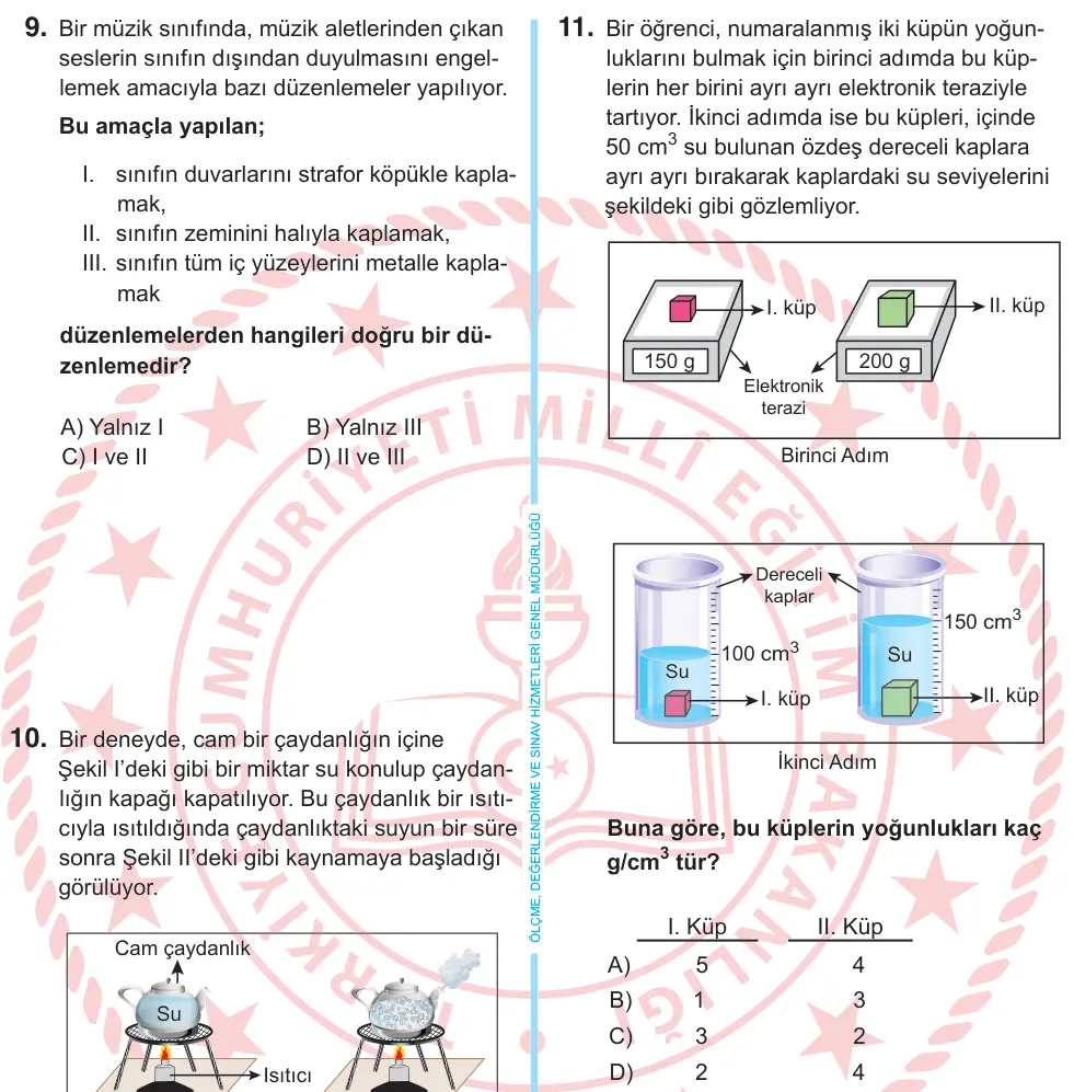 6. Sınıf Fen Bilimleri 2025 İOKBS Bursluluk Sınavı 11. Soru görseli