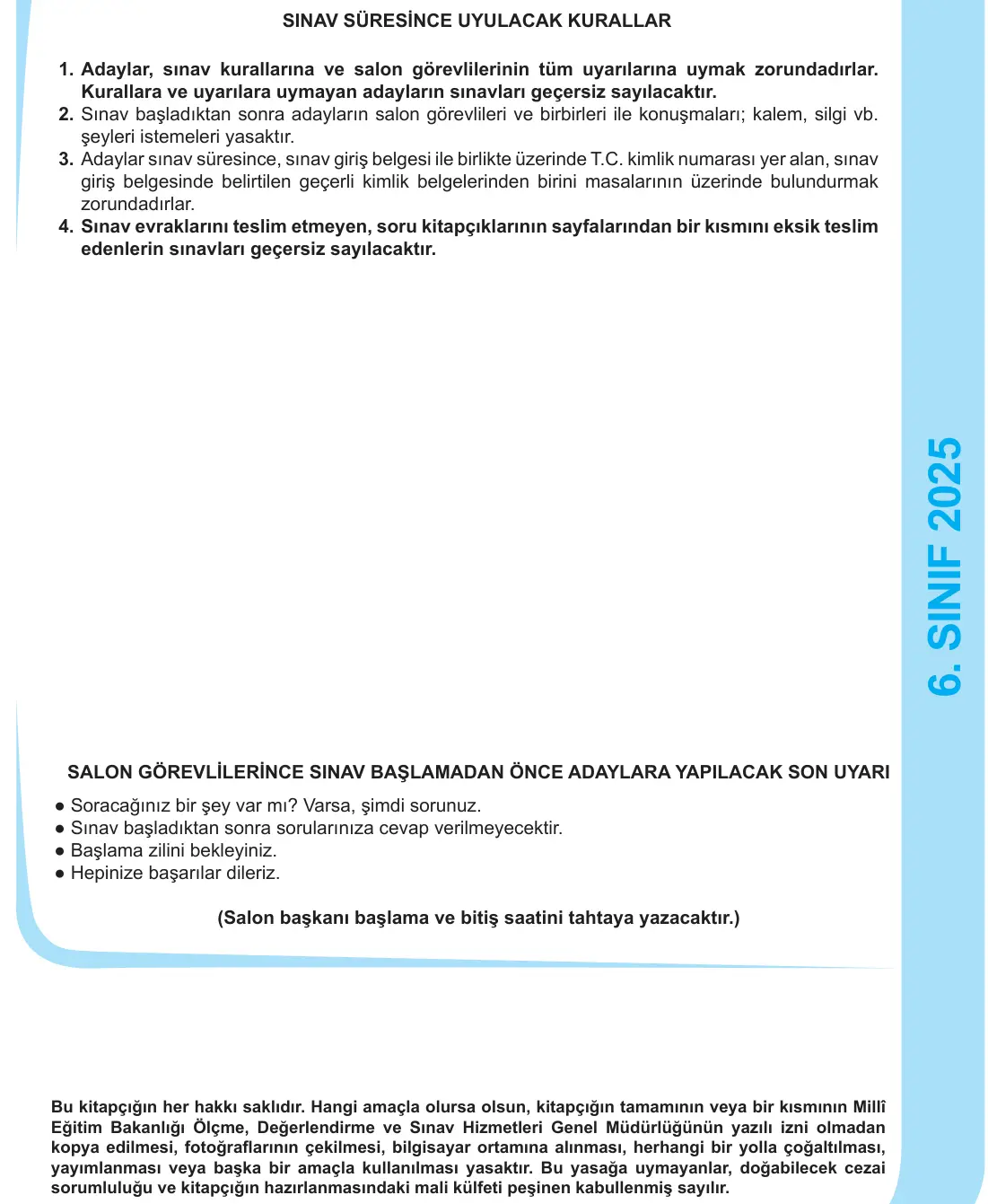 6. Sınıf Sosyal Bilgiler 2025 İOKBS Bursluluk Sınavı 20. Soru görseli (3/3)