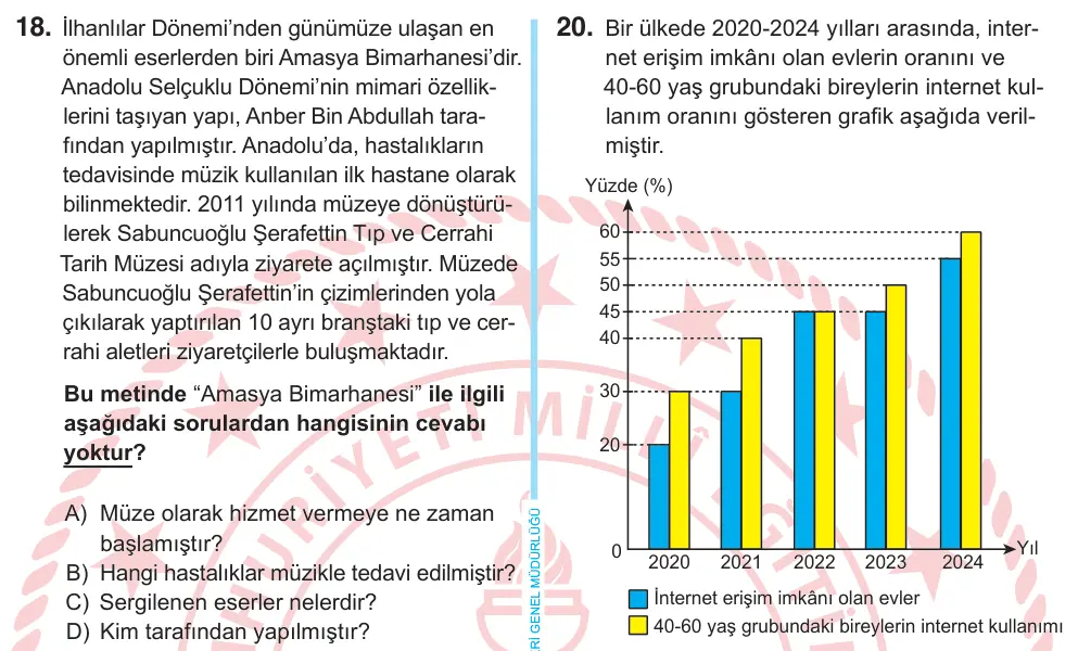 6. Sınıf Türkçe 2025 İOKBS Bursluluk Sınavı 18. Soru görseli