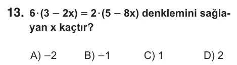 7. Sınıf Matematik 2025 İOKBS Bursluluk Sınavı 13. Soru görseli