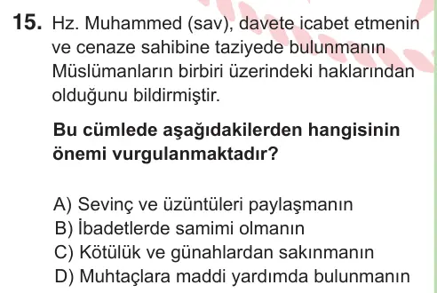 8. Sınıf ve Hazırlık Sosyal Bilgiler 2025 İOKBS Bursluluk Sınavı 15. Soru görseli