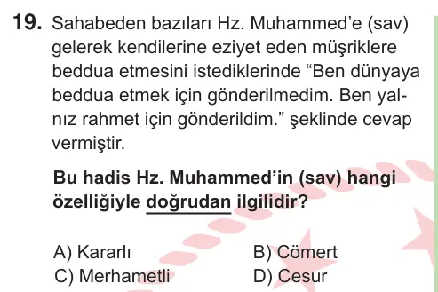 8. Sınıf ve Hazırlık Sosyal Bilgiler 2025 İOKBS Bursluluk Sınavı 19. Soru görseli