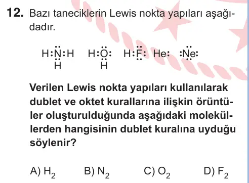 9. Sınıf Fen Bilimleri 2025 İOKBS Bursluluk Sınavı 12. Soru görseli