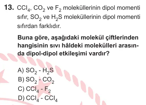 9. Sınıf Fen Bilimleri 2025 İOKBS Bursluluk Sınavı 13. Soru görseli