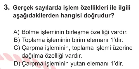 9. Sınıf Matematik 2025 İOKBS Bursluluk Sınavı 3. Soru görseli