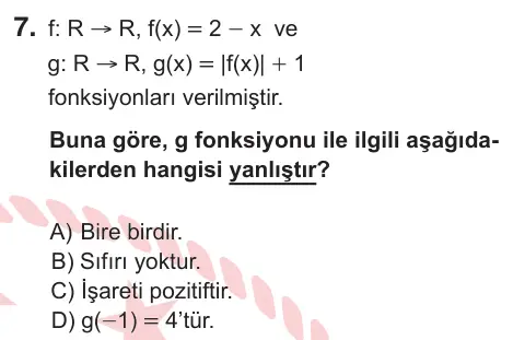 9. Sınıf Matematik 2025 İOKBS Bursluluk Sınavı 7. Soru görseli