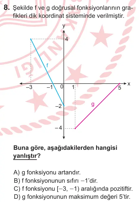 9. Sınıf Matematik 2025 İOKBS Bursluluk Sınavı 8. Soru görseli