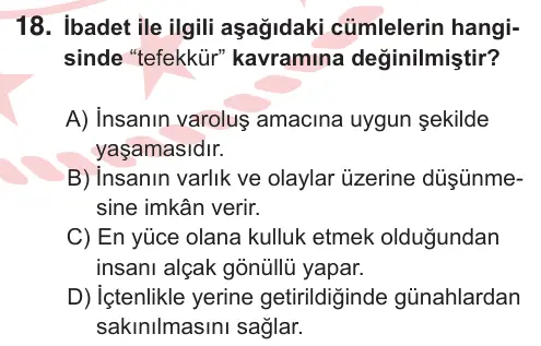 9. Sınıf Sosyal Bilgiler 2025 İOKBS Bursluluk Sınavı 18. Soru görseli