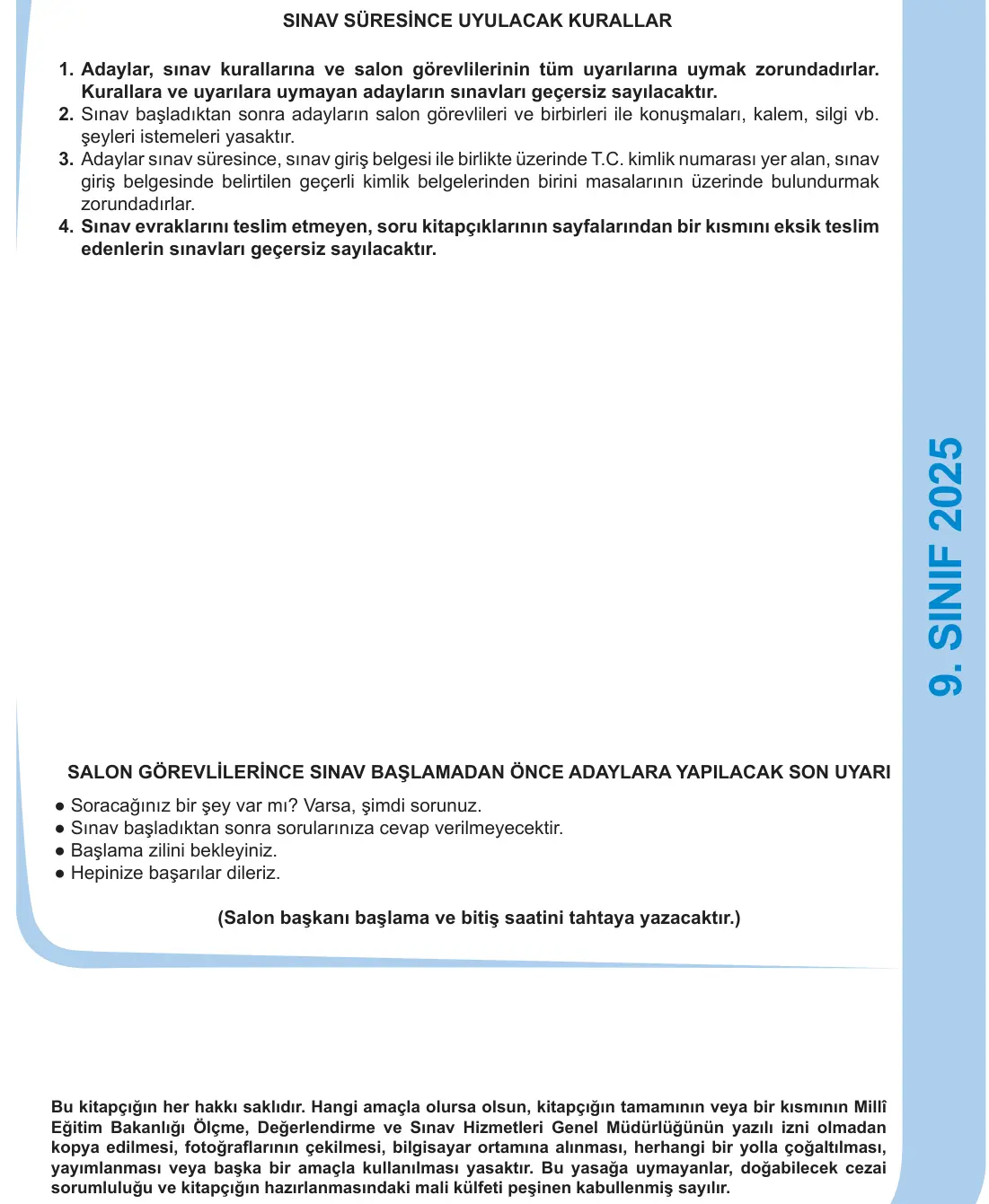9. Sınıf Sosyal Bilgiler 2025 İOKBS Bursluluk Sınavı 20. Soru görseli (3/3)
