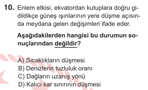 11. Sınıf Sosyal Bilgiler 2026 İOKBS Bursluluk Sınavı 10. Soru görseli