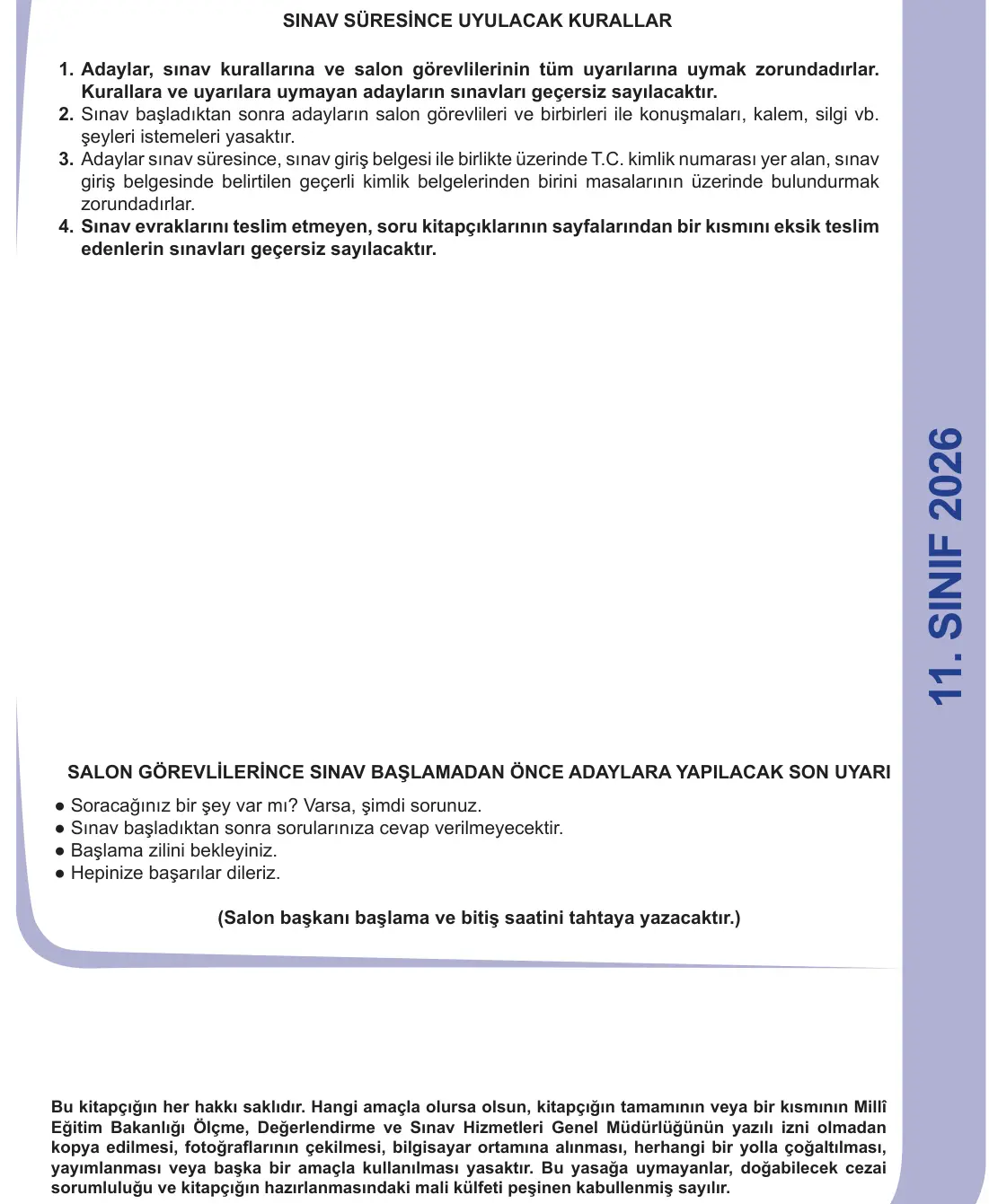 11. Sınıf Sosyal Bilgiler 2026 İOKBS Bursluluk Sınavı 20. Soru görseli (4/4)