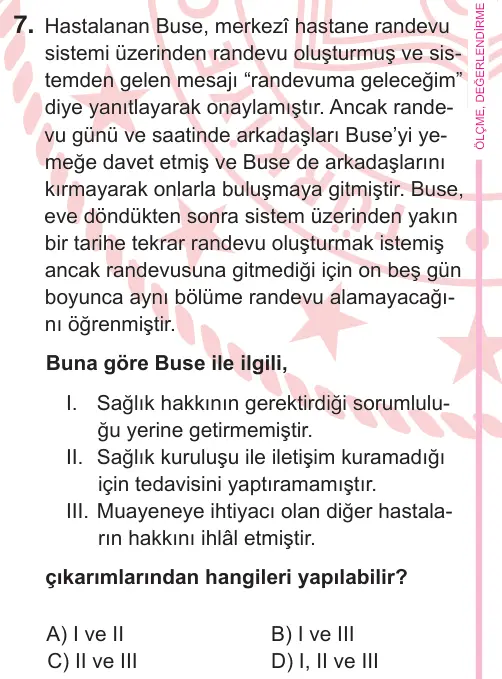 5. Sınıf Sosyal Bilgiler 2026 İOKBS Bursluluk Sınavı 7. Soru görseli