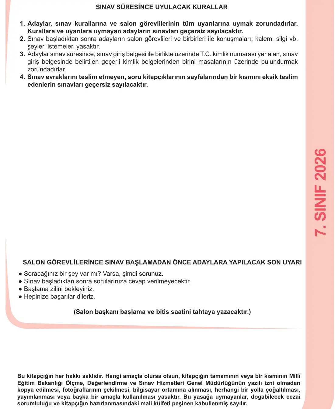 7. Sınıf Sosyal Bilgiler 2026 İOKBS Bursluluk Sınavı 20. Soru görseli (4/4)