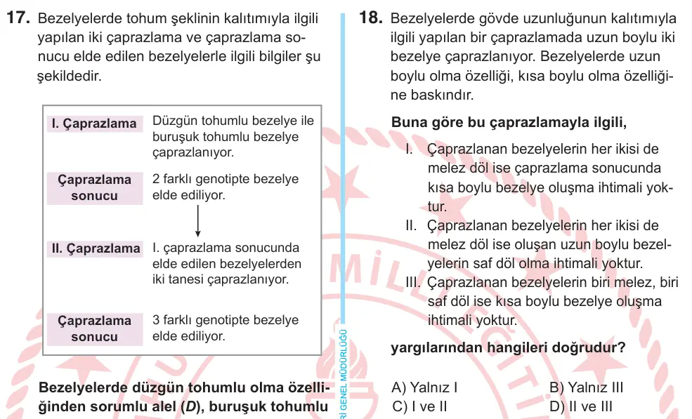 8. Sınıf Fen Bilimleri 2026 İOKBS Bursluluk Sınavı 18. Soru görseli
