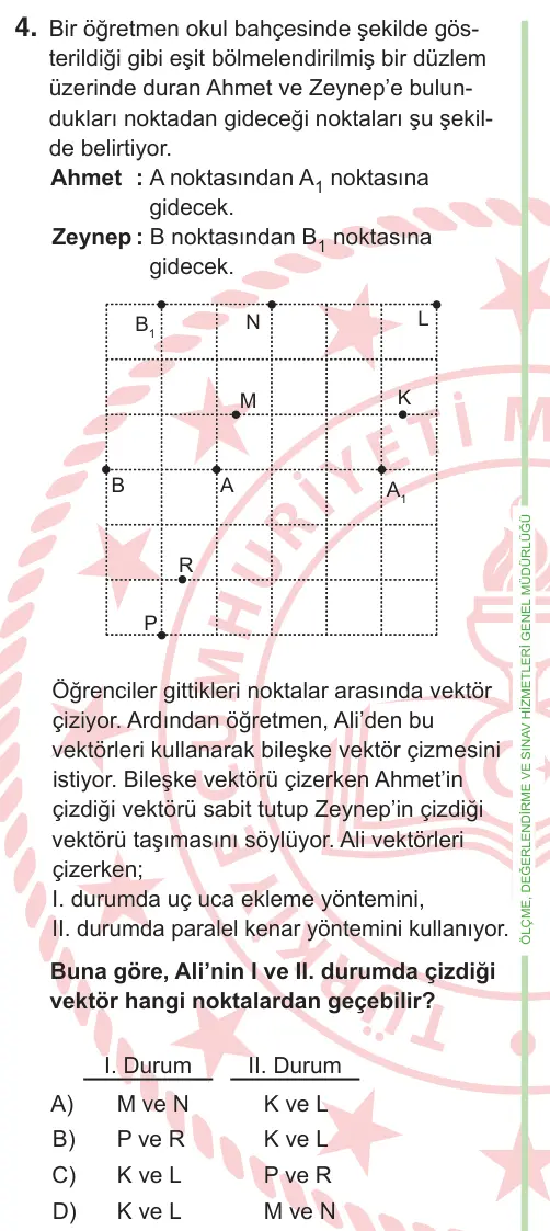 9, 10. Sınıf Fen Bilimleri 2026 İOKBS Bursluluk Sınavı 4. Soru görseli