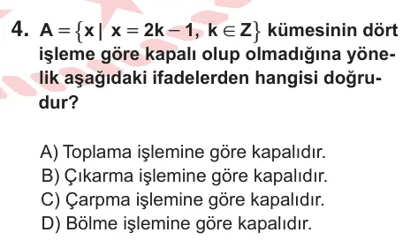 9, 10. Sınıf Matematik 2026 İOKBS Bursluluk Sınavı 4. Soru görseli