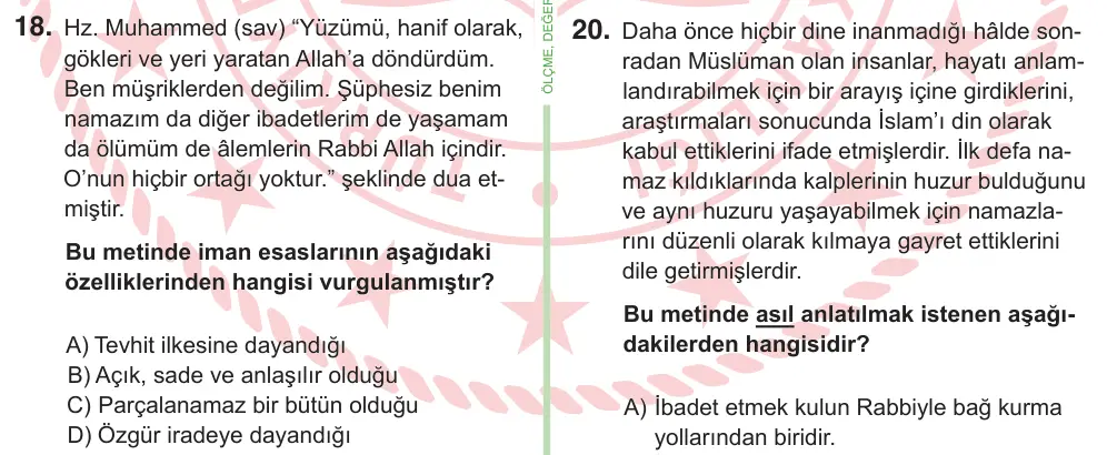 9, 10. Sınıf Sosyal Bilgiler 2026 İOKBS Bursluluk Sınavı 18. Soru görseli