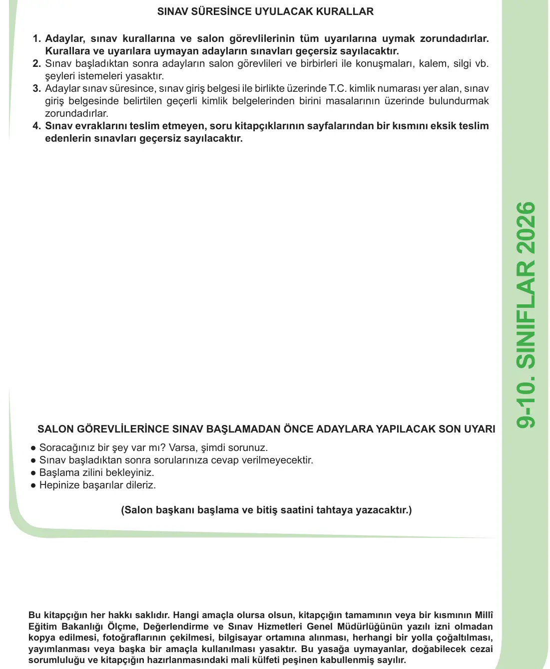9, 10. Sınıf Sosyal Bilgiler 2026 İOKBS Bursluluk Sınavı 20. Soru görseli (4/4)