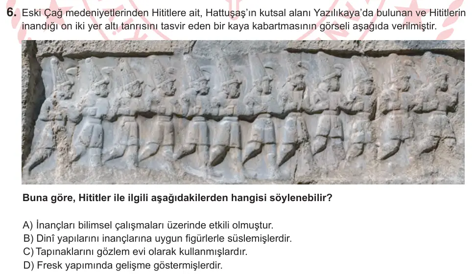 9, 10. Sınıf Sosyal Bilgiler 2026 İOKBS Bursluluk Sınavı 6. Soru görseli (1/2)