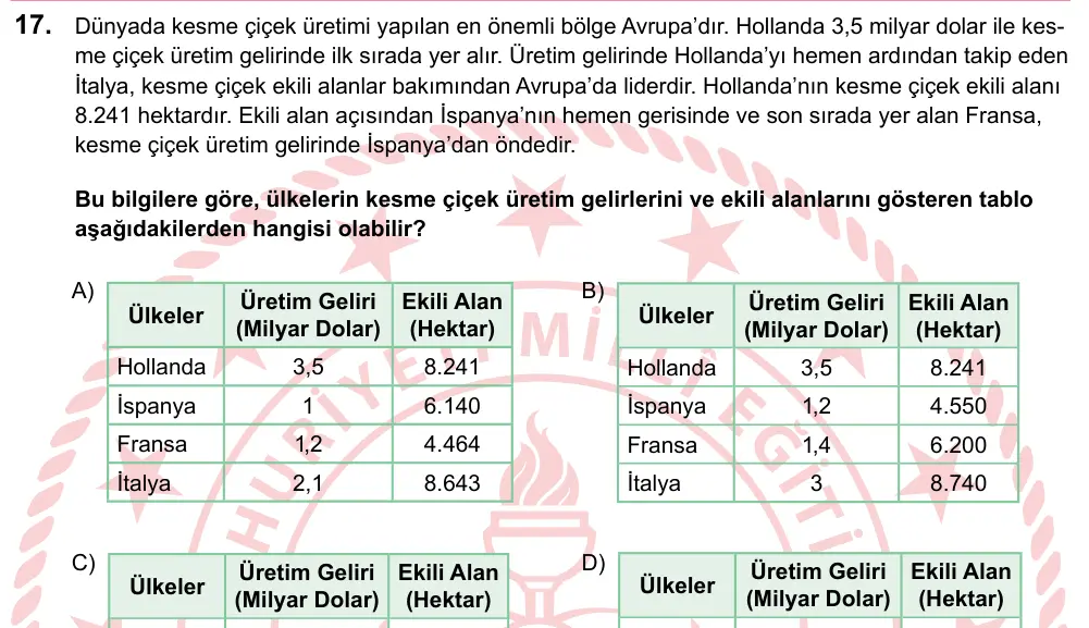 LGS 2023 Sözel Türkçe 17. Soru görseli