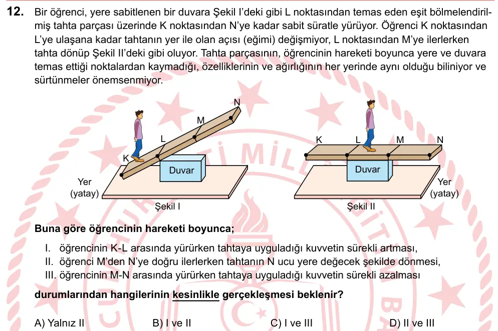 LGS 2024 Sayısal Fen Bilimleri 12. Soru görseli