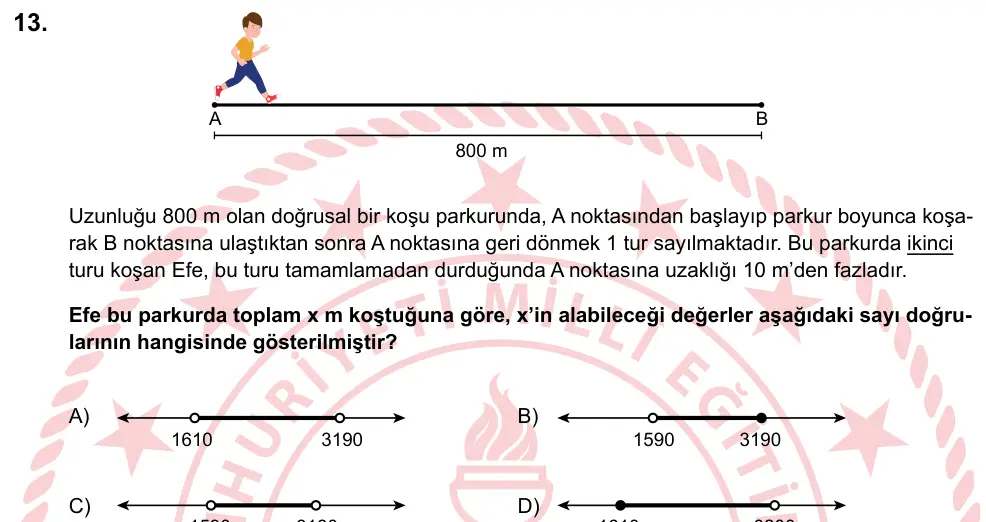 LGS 2024 Sayısal Matematik 13. Soru görseli