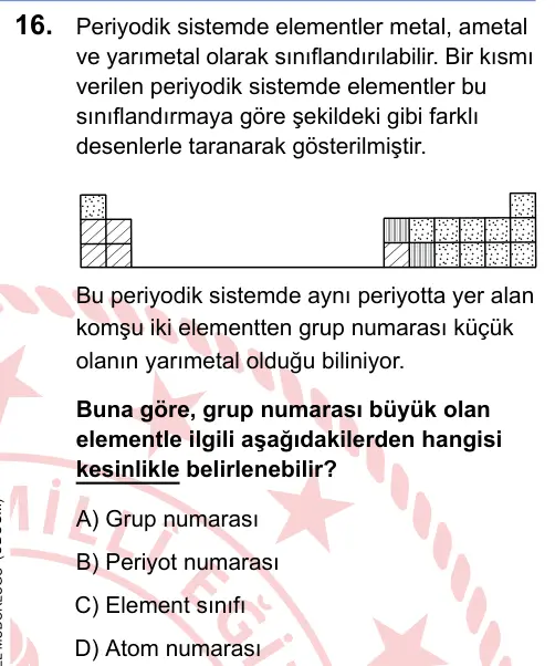 LGS 2025 Sayısal Fen Bilimleri 16. Soru görseli