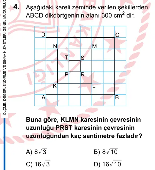 LGS 2025 Sayısal Matematik 4. Soru görseli