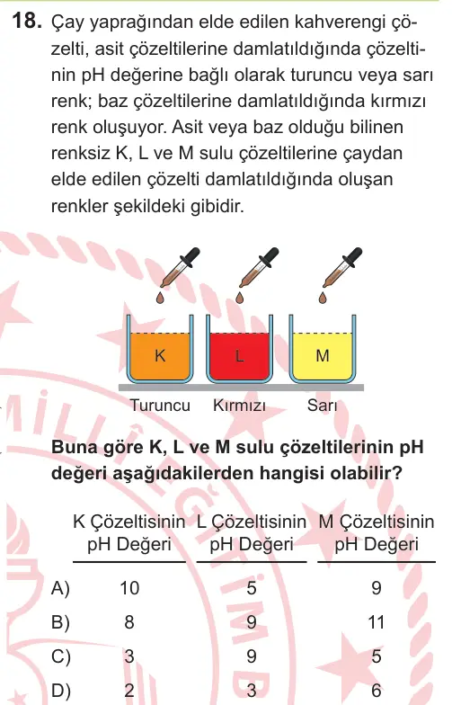 LGS 2026 Sayısal Fen Bilimleri 18. Soru görseli