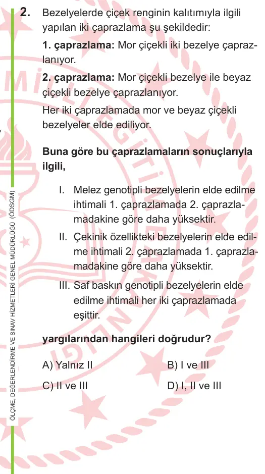 LGS 2026 Sayısal Fen Bilimleri 2. Soru görseli