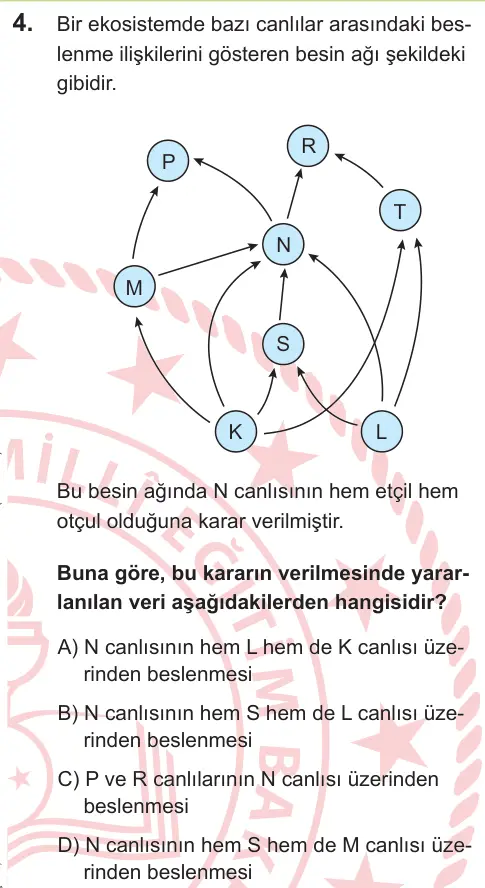 LGS 2026 Sayısal Fen Bilimleri 4. Soru görseli