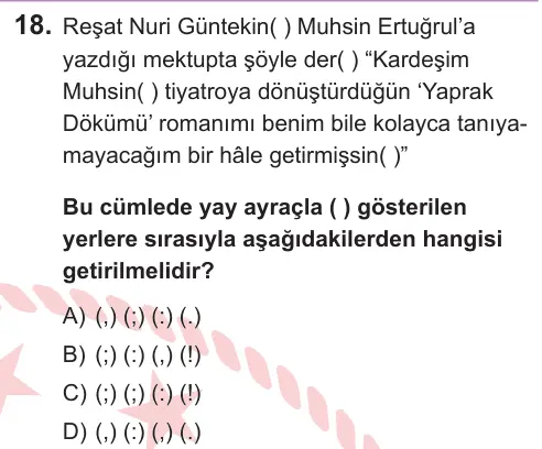 LGS 2026 Sözel Türkçe 18. Soru görseli