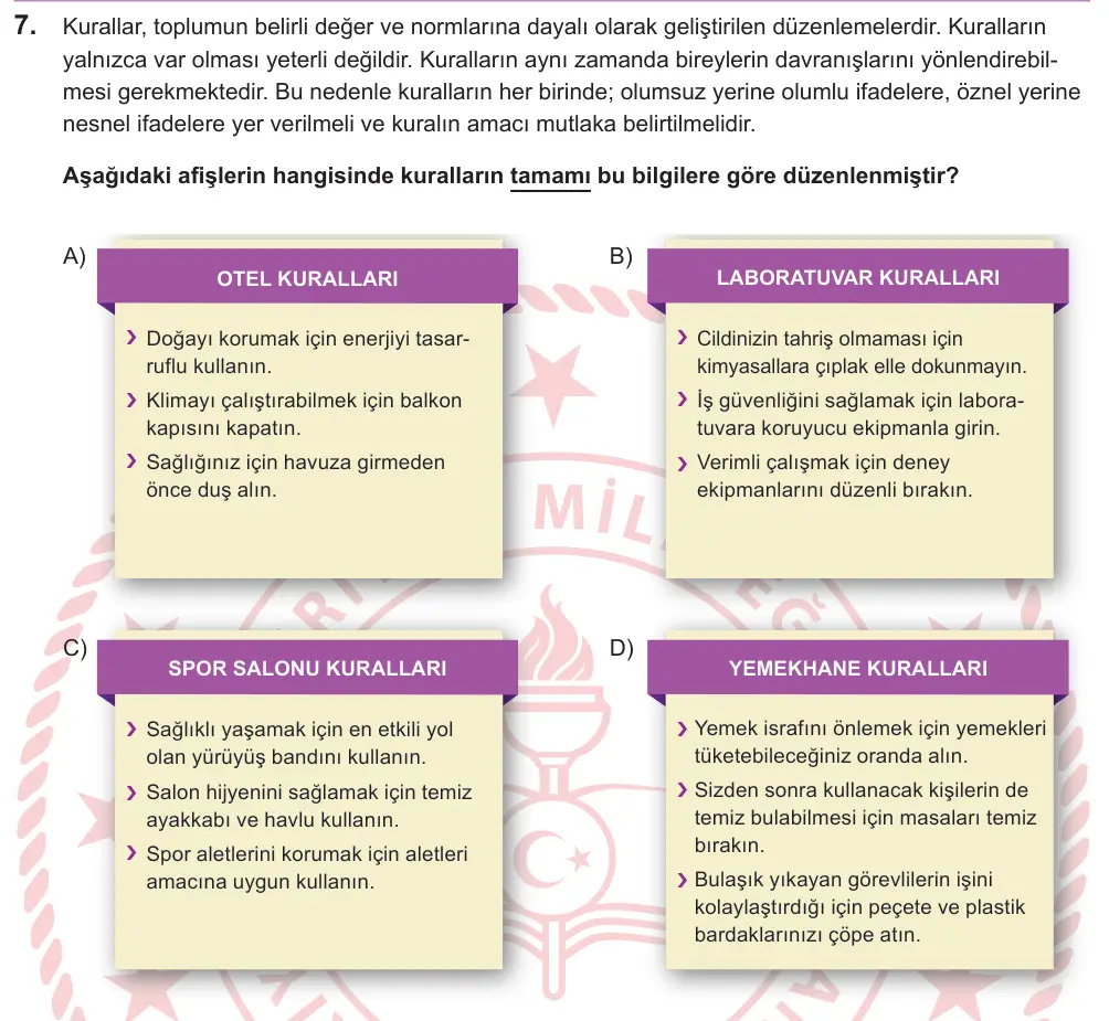 LGS 2026 Sözel Türkçe 7. Soru görseli