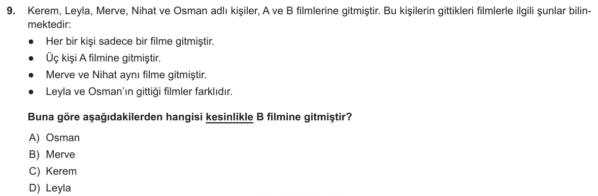 LGS Örnek Soruları Aralık 2018 Sözel Türkçe 9. Soru görseli