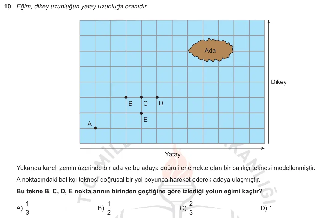LGS Örnek Soruları Ekim 2018 Sayısal Matematik 10. Soru görseli