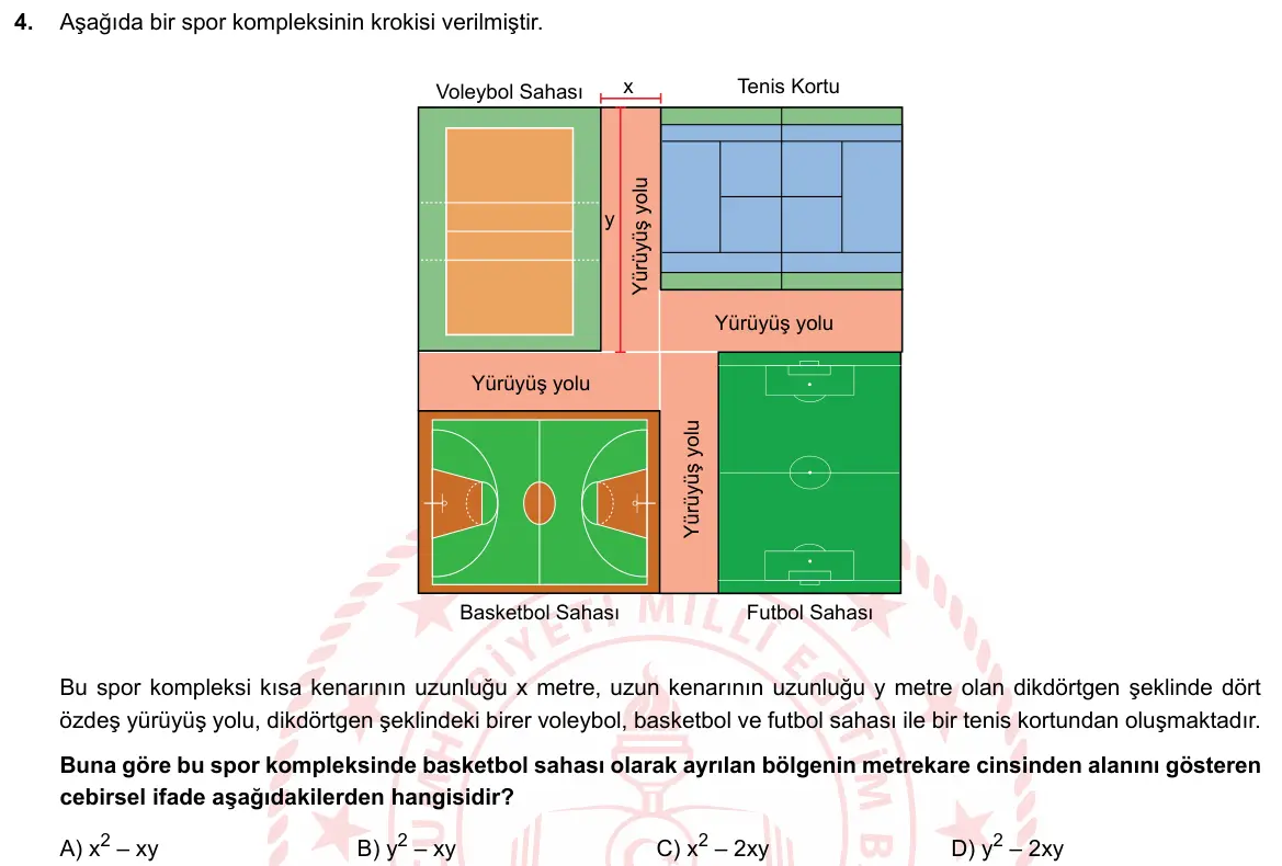 LGS Örnek Soruları Mart 2019 Sayısal Matematik 4. Soru görseli