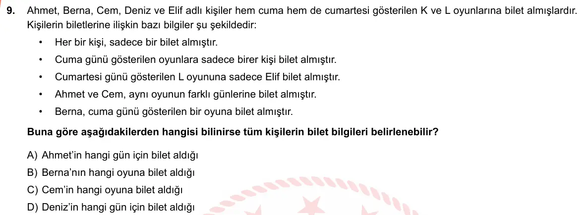 LGS Örnek Soruları Nisan 2019 Sözel Türkçe 9. Soru görseli
