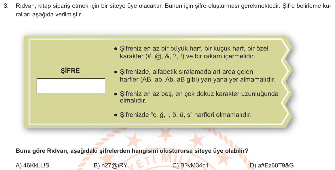 LGS Örnek Soruları Ocak 2019 Sözel Türkçe 3. Soru görseli