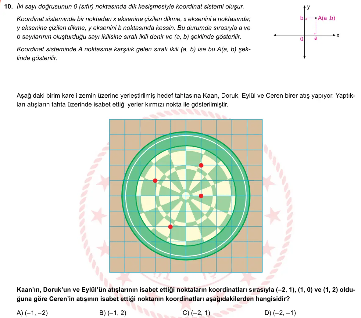 LGS Örnek Soruları Şubat 2019 Sayısal Matematik 10. Soru görseli