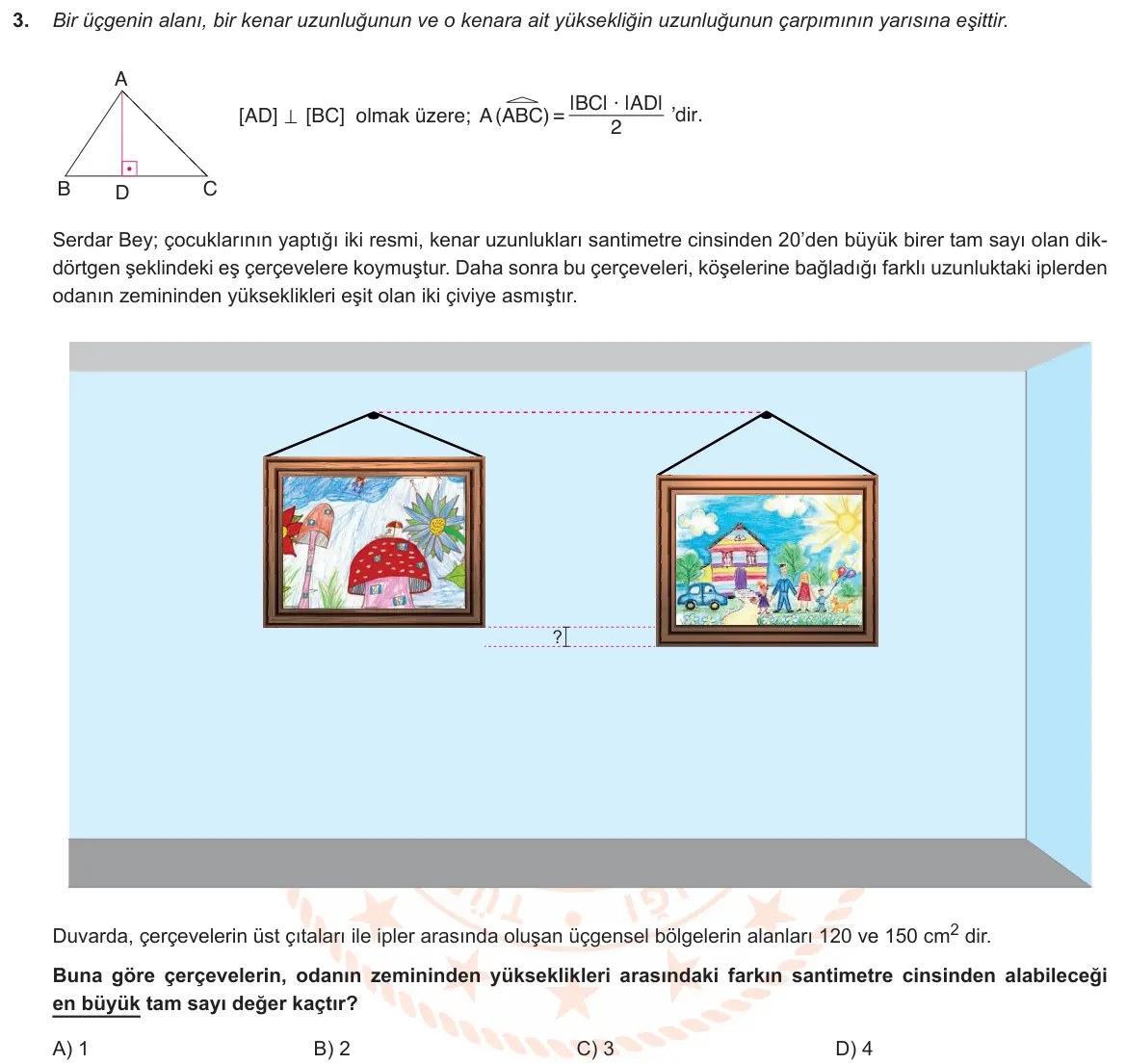 LGS Örnek Soruları Ekim 2019 Sayısal Matematik 3. Soru görseli