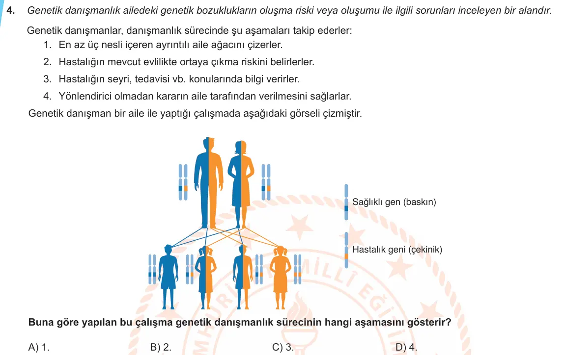 LGS Örnek Soruları Mart 2020 Sayısal Fen Bilimleri 4. Soru görseli