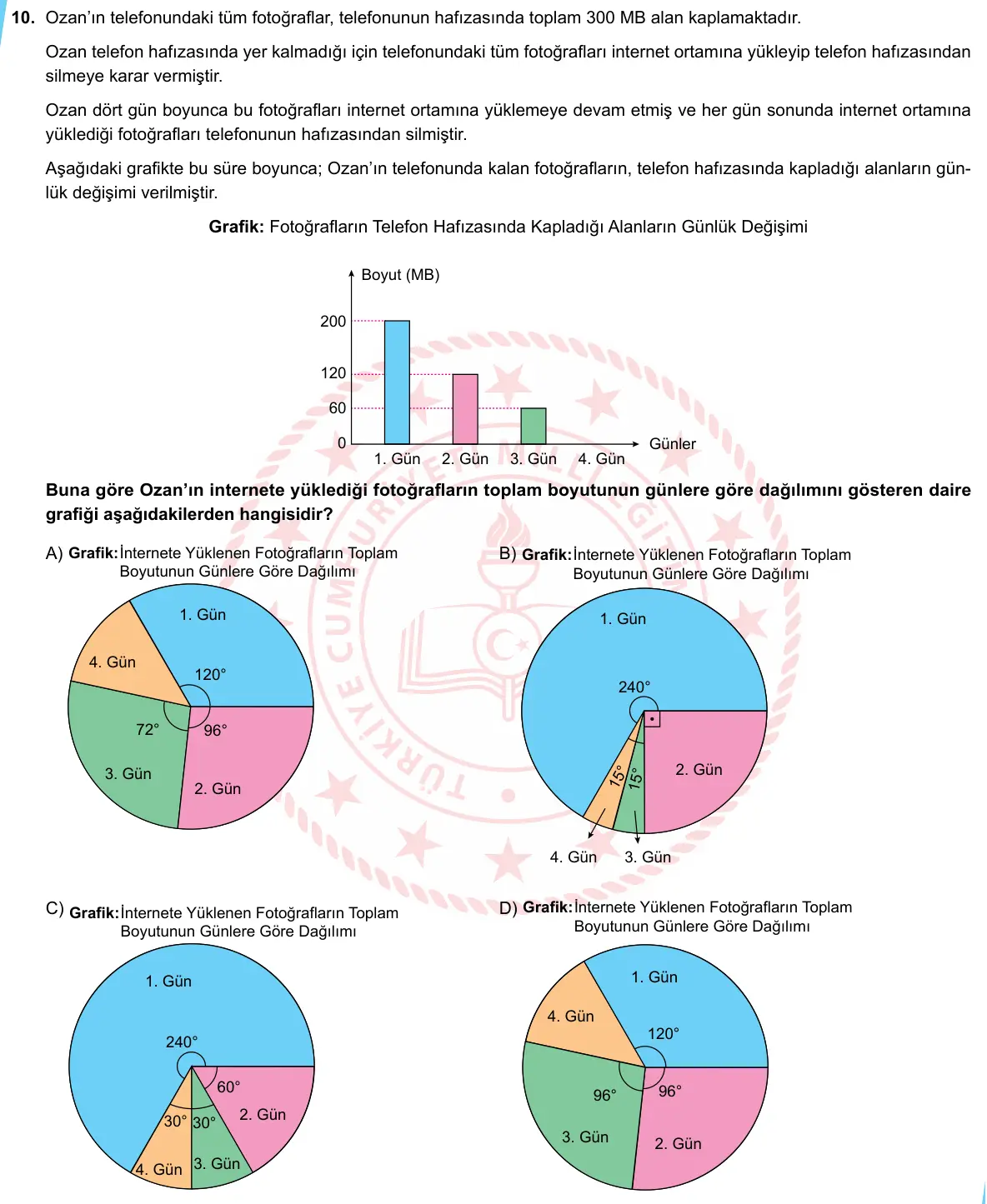 LGS Örnek Soruları Mayıs 2020 Sayısal Matematik 10. Soru görseli