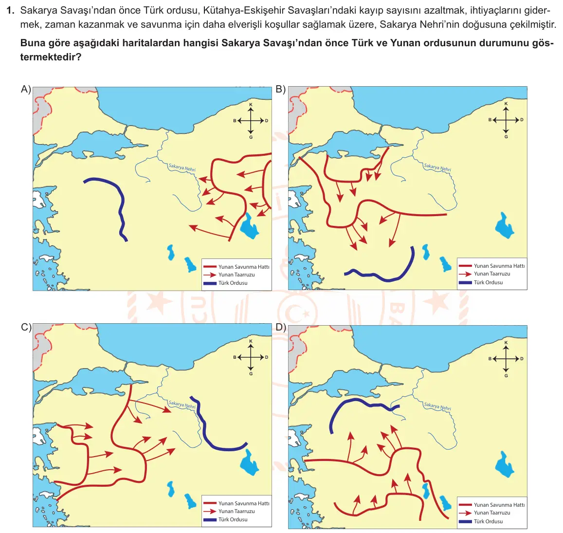 LGS Örnek Soruları Şubat 2020 Sözel T.C. İnkılap Tarihi ve Atatürkçülük 1. Soru görseli